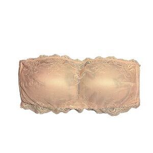 SPANX Nude Undie-Tectable‎ Strapless Lace Bandeau Bra Size Medium